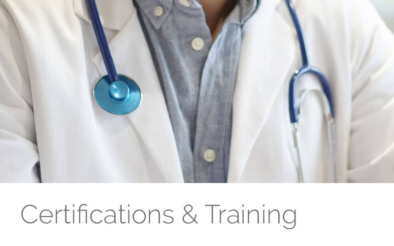 Doctor Arlen Kwong Training and Certifications